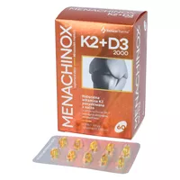 Menachinox K2 + D3 2000 - naturalna witamina K2, kapsułki, 60 sztuk