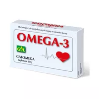 GAL - GALOMEGA OMEGA-3, olej z mięśni ryb sardynkowatych, na serce, 150 kapsułek