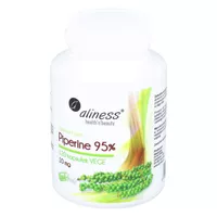 Aliness -  Piperine 95% 10 mg - ekstrakt z owoców czarnego pieprzu, 120 kapsułek
