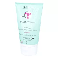 FLOSLEK Balance T-zone Gommage - peeling do twarzy oczyszczający i wygładzający z kwasami AHA na noc, 125g