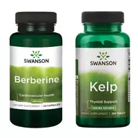 Swanson - ZESTAW: Berberine + Kelp