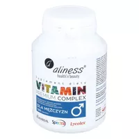Aliness - Vitamin Premium Complex, zestaw witamin i minerałów dla mężczyzn, 120 tabletek