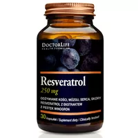 Doctor Life - Resveratrol z ekstratem z pestek winogron, 30 kapsułek