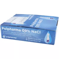 Natrium Chloratum (NaCl) 0,9% - sterylny roztwór chlorku sodu (soli fizjologicznej), ampułki 5 ml, 120 sztuk