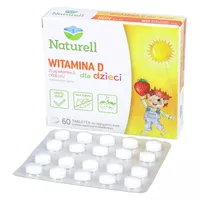 Naturell - witamina D dla dzieci, tabletki do żucia i rozgryzania, 60 tabletek
