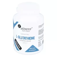 Aliness - L-Glutathione 500 mg, detoksykacja organizmu, 100 kapsułek