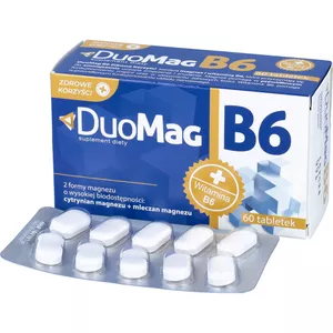 Zdrowe Korzyści - DuoMAG B6, Magnez + witamina B6, 60 tabletek