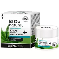IDEEPHARM Bionatural - krem nawilżająco-kojący do twarzy, skóra sucha i wrażliwa, olej z konopi, 50 ml