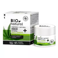 IDEEPHARM Bionatural - krem wygładzająco-ujędrniający na dzień/noc, olej z konopii, 50 ml