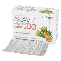 Vitadiet Akavit - witamina D3 2000 IU, 120 kapsułek