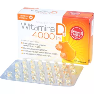 Zdrowe Korzyści - Witamina D3 4000 j.m., wsparcie odporności, 90 kapsułek