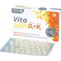 Zdrowe Korzyści - VitaSolis witamina D3+K2, 30 kapsułek