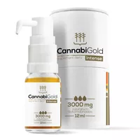 CannabiGold Intense 3000 - olej z konopi, naturalne cbd, 12 ml