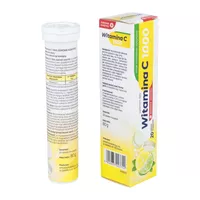Zdrowe Korzyści Witamina C 1000, smak limonkowo-cytrynowy, 20 tabletek musujących