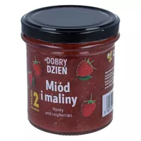 Pszczelarz Kozacki - miód Na Dobry Dzień, miód z malinami, 375 g
