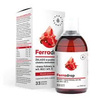 Aura Herbals - Ferradrop żelazo + kwas foliowy w płynie, 500ml