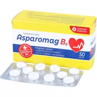 Zdrowe Korzyści - Asparomag B6, wsparcie pracy mięśni, 50 tabletek