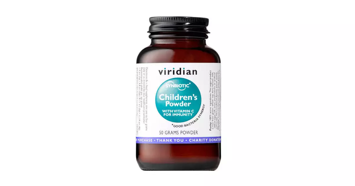 viridian SYNBIOTIC Children's Powder with vitamin C synbiotyk dla