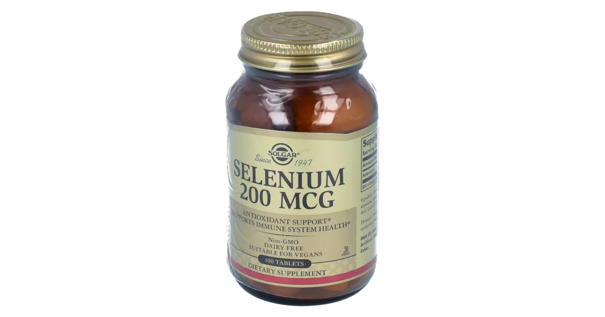 Solgar Selenium 200 mcg, 100 tabletek - skład, cena, opinie | iZielnik.pl
