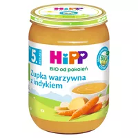 HIPP BIO - rosołek z kluseczkami i indykiem, po 7. miesiącu, 190g