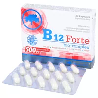 Olimp B12 Forte bio-complex - witaminy B12, 500g, 30 kapsułek