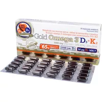 Olimp Gold Omega 3 D3+ K2 - składniki na serce, układ krwionośny i kostny, 30 kapsułek