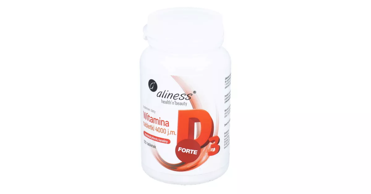 Vitamine D3 Forte Aliness 4000 UI - 120 Capsules, Complément Alimentaire