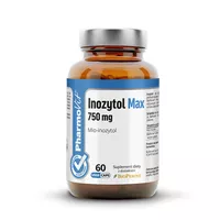 PHARMOVIT - Inozytol Max 750mg, wspomaga prawidłowe funkcjonowanie układu nerwowego, 60 kapsułek