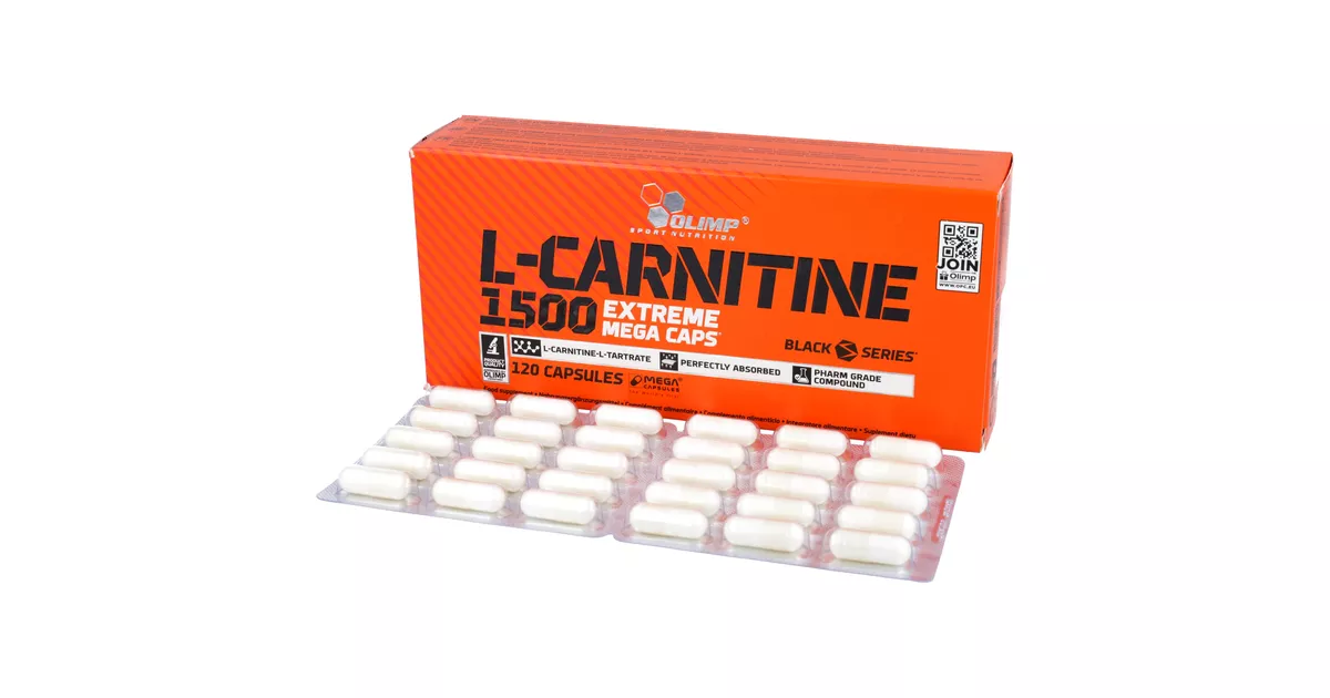 Olimp - L-CARNITINE 1500 EXTREME, wspiera uzupełnienie diety w L-karnitynę  120 kapsułek - skład, cena, opinie