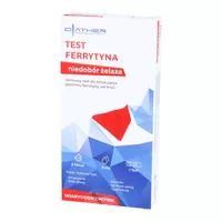 DIATHER - domowy kasetkowy test do oznaczania poziomu ferrytyny we krwi, niedobór żelaza, 1 sztuka