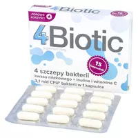 Zdrowe Korzyści - 4Biotic, 4 szczepy bakterii, 15 kapsułek