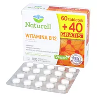 Naturell Witamina B12 - wsparcie układu odpornościowego, 100 tabletek