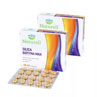 Zestaw NATURELL Silica Biotyna Max - tabletki, 2 x 60 sztuk