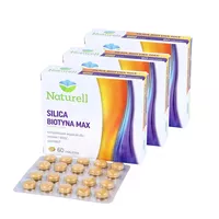 Zestaw NATURELL Silica Biotyna Max - tabletki, 3 x 60 sztuk