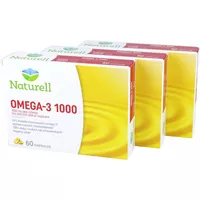 Zestaw NATURELL Omega-3 1000 - kapsułki, 3 x 60 sztuk