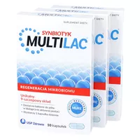 Zestaw MULTILAC - synbiotyk (probiotyk+prebiotyk), kapsułki, 3 x 10 sztuk