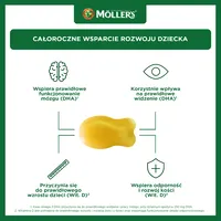 Mollers Omega-3 Rybki, smak owocowy, 36 żelowych rybek