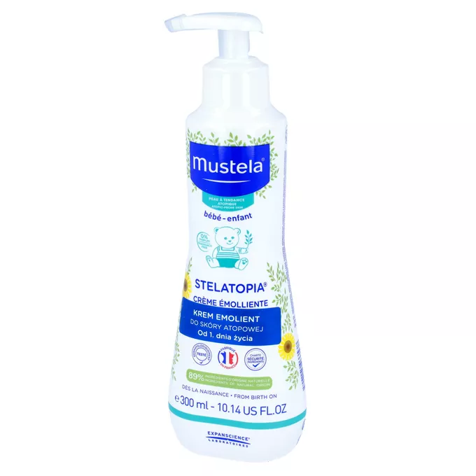 Mustela STELATOPIA, krem emolient, od dnia życia, 300 ml