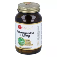 YANGO - ashwagandha 3 formy, zmniejsza zaburzenia organizmu wywołane stresem, 90 kapsułek