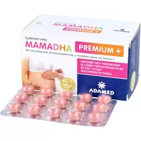 MamaDHA Premium+ - DHA i kwas foliowy, wspiera rozwój mózgu i oczu rozwijającego się płodu i dziecka karmionego piersią, 60 kapsułek