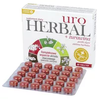 Zdrowe Korzyści -  UroHerbal + Żurawina, wsparcie układu moczowego, 60 tabletek
