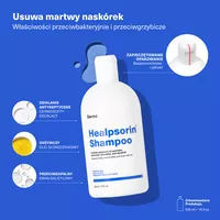 HEALPSORIN Shampoo, szampon do redukcji objawów łuszczącej się skóry głowy, 500 ml