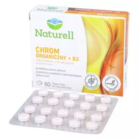 Naturell Chrom organiczny + B3 - tabletki do ssania, 60 sztuk