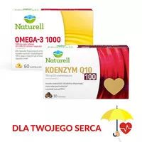 [Zestaw] Naturell Omega-3 1000 - kapsułki, 60 sztuk + Naturell - Koenzym Q10 100, 30 kapsułek