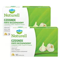 [Zestaw] Naturell Czosnek FORTE - bezzapachowy, kapsułki, 90 sztuk + poradnik wsparcia odporności