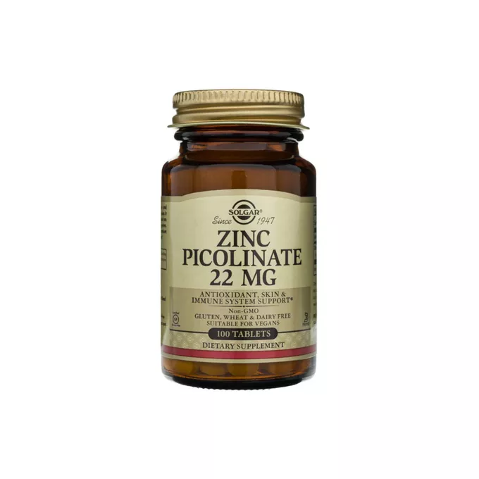 Solgar Zinc Picolinate 22 mg, 100 tabletek skład, cena, opinie iZielnik.pl