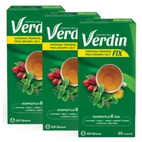 Zestaw Verdin fix - herbatka, saszetki, 3 x 20 sztuk