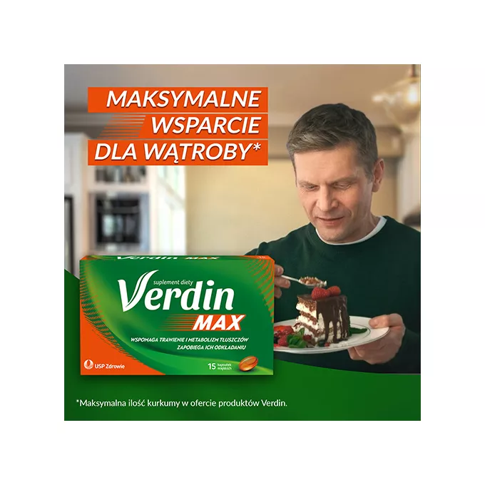 Verdin MAX  - wspomaganie trawienie, 15 kapsułek