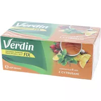 Verdin FIX z Cytrusami - wspomaga trawienie, pracę żołądka i jelit, 20 saszetek
