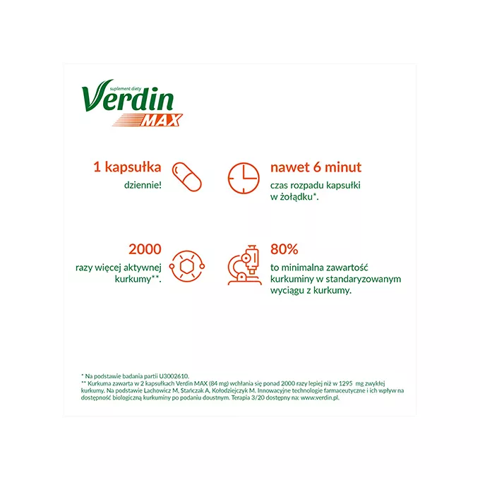 Verdin MAX  - wspomaganie trawienie, 15 kapsułek